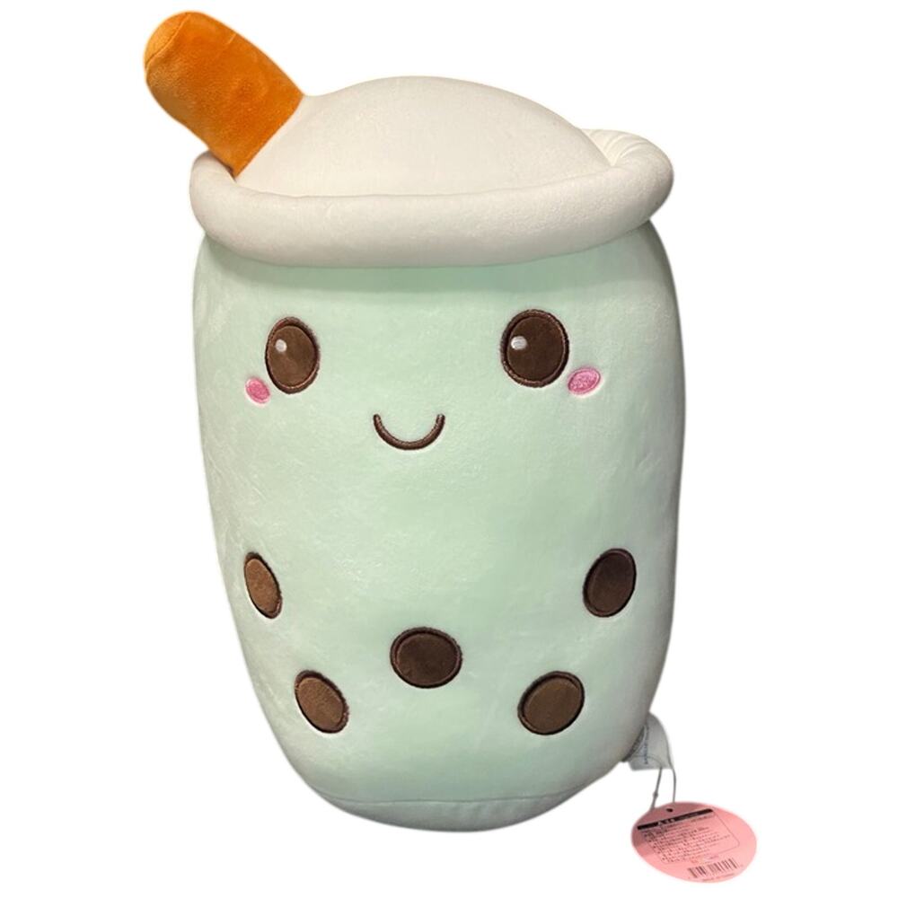 Takashoji Mint Boba Drink Plush Kawaii Bubble Tea Toy 14" Tall NWT